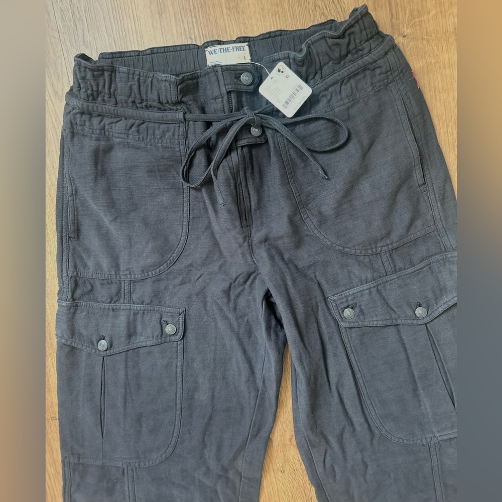 Free People We The Free Park Ave Pants Black Large New - Picture 3 of 4